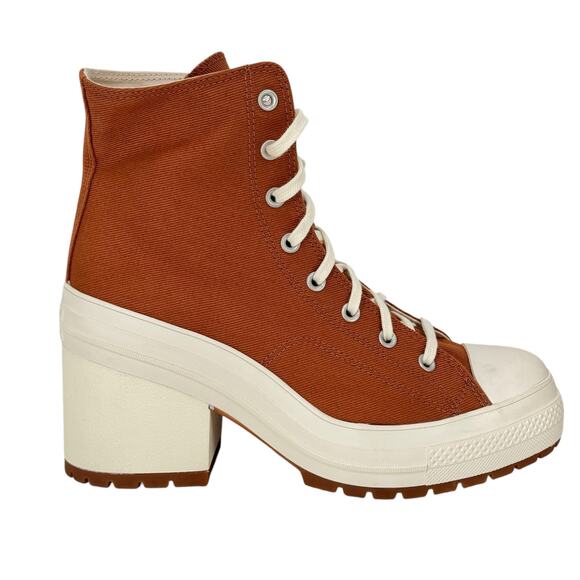 CONVERSE Chuck 70 De Luxe Heeled GR 82 Boot 12.5 NEW Women's Shoes A05253C Brown - Picture 2 of 9